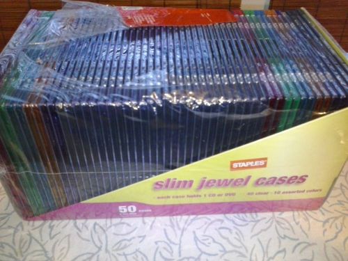 50 Jeweled Slim CD Cases NEW
