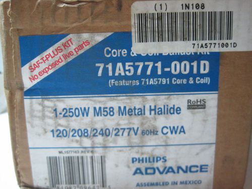 Philips advance 120-277vac hid metal halide ballast kit 1n108 71a5771-001d nib for sale