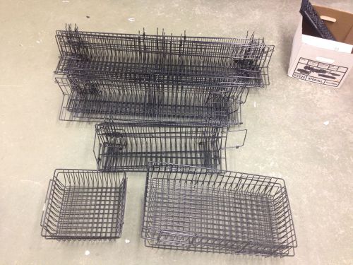 Black planet racks 47&#034; 36&#034; 24&#034; baskets video shelves for gridwall/slatwall more for sale