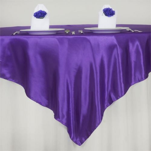 72&#034; x 72&#034; Purple Satin Overlays