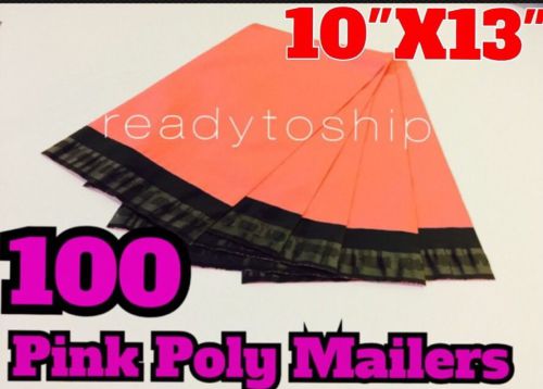 100 PINK Poly Mailers 10X13 Shipping Envelope Other Colors FREE SHIPPING