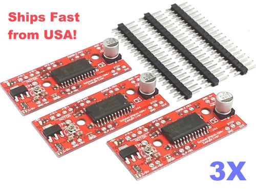 3 pcs easydriver v4.4 shield stepper motor driver a3967 arduino ships from usa for sale
