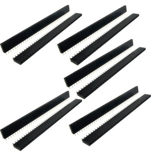 5pcs  2.54mm pitch 40 pin female single row straight round pin header strip for sale