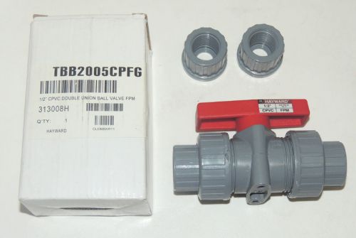 New hayward tbb2005cpfg true union lever ball valve 1/2&#034; cpvc skt/thd / warranty for sale
