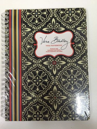 Vera Bradley Mini Notebook Barcelona Journal Pocket Bookmark Labels Spiral