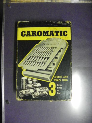 VINTAGE GAROMATIC Coin  COUNTER &amp; WRAPER PATENT APPLIED FOR.