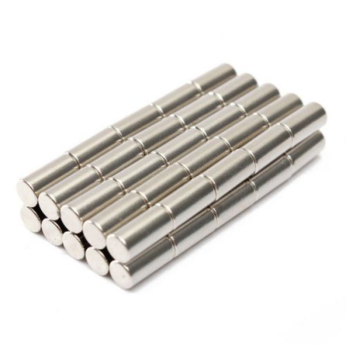 50pcs 5x10mm N48 Neodymium Cylinder Super Strong Rare Earth Magnets