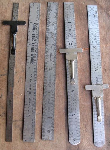Machinist Scales or Rulers ~ Lot of 5