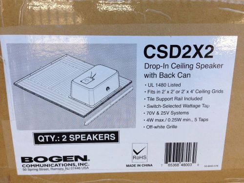 Two ceiling grid speakers - bogen csd2x2 2&#039;x2&#039; drop ceiling speakers 25v 70v pa for sale