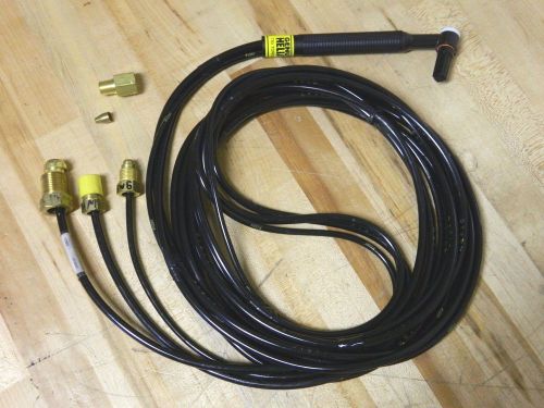 Esab heliarc hw-20 water cooled tig welding torch 12-1/2&#034; cable 948084 for sale