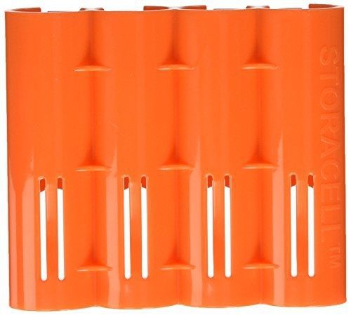 Storacell Powerpax 18650 Battery Caddy, Orange, 4-Pack