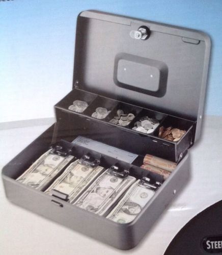 Mmf / steelmaster tiered tray cash box- 2216194g2 cash box new for sale