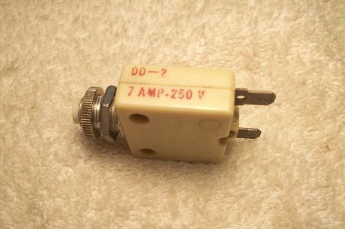 Push-to-Reset Circuit Breaker  - Mechanical Products Co.  7 amp  250v