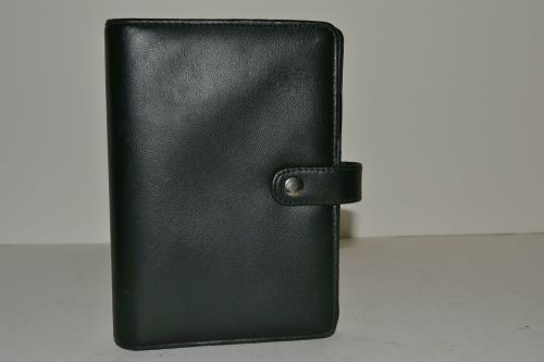 BLACK FAUX-LEATHER DAY RUNNER FACT CENTRE COMPACT DAY PLANNER BINDER