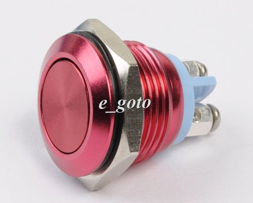 16mm start horn button momentary stainless steel metal push button switch (red) for sale