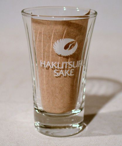 Hakutsuru Sake Rice Wine Clear Glass Shot Glass Japanese 65 ml 2oz