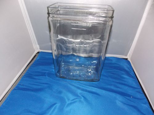 Vintage DELCO GLASS EXIDE BATTERY JAR - 11&#034;x7&#034;x4&#034; - KXH 7