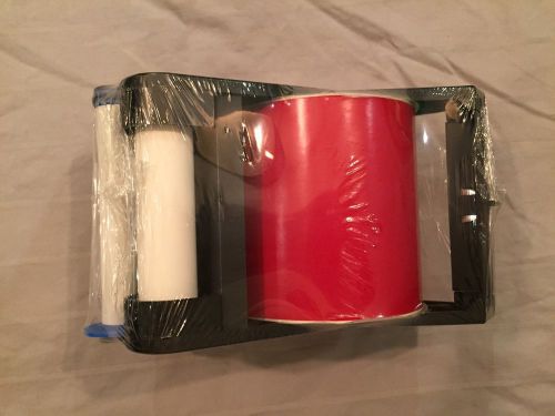 New Brady B580 White On Red 4&#034; X 90&#039; Tape Cartridge 64825