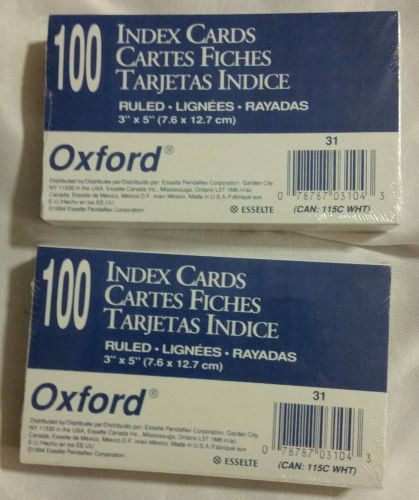 200 Oxford Ruled Index Cards - White