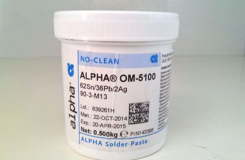 Solder Paste Tin Soldering 62Sn/36Pb/2.0Ag 500g ALPHA OM-5100 1LB 90-3-M13