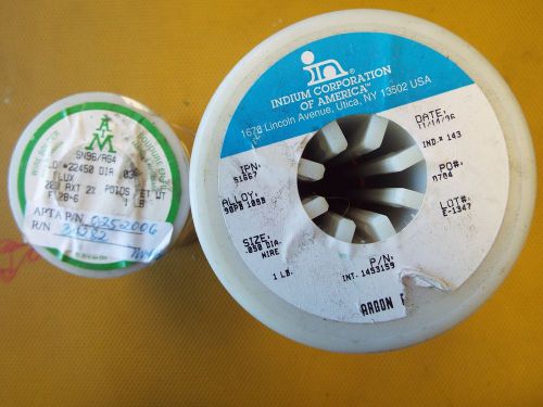 Two Spools of Wire Solder (1 Of AIM- 1lb + 1 of Indium Corp.-1lb)