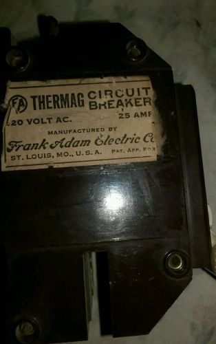 Frank Adams circuit breaker 25 amp 2 pole