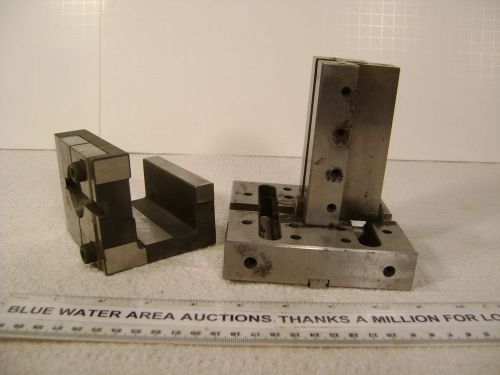 (2) machinist machining fixtures, sliding angle plate, u shaped holding fixture for sale