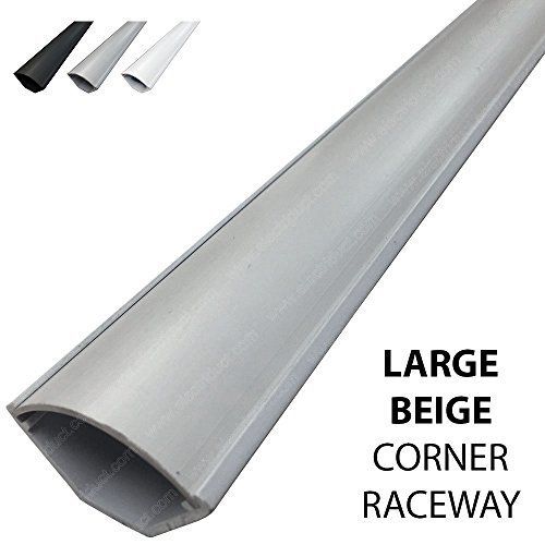 Large Corner Duct Cable Raceway (1250 Series) - 5 Feet - Beige
