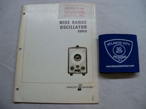 HEWLETT PACKARD 200CD WIDE RANGE OSCILLATOR OPERATING &amp; SERVICE MANUAL 200CD-907