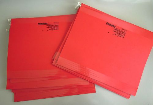 24 red pendaflex hanging file folders 1/5 cut w/red tabs - unused new! for sale