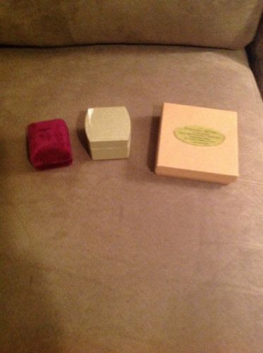Empty Jewelry Boxes (3) For Ring, Necklace Or Earrings