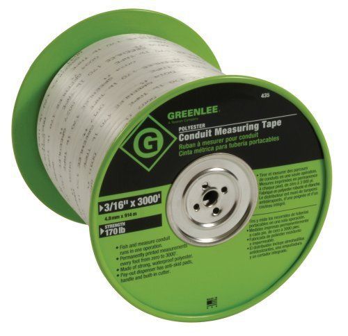 Greenlee 435 polyester conduit measuring tape  3/16-inch by 3000-feet for sale