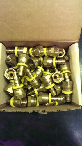 LOT OF 50- 287-0612- 3/4&#034;-16 (-8) Female JIC Brass Push-on 3/8&#034; hose barb- Dixon