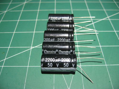 2200uF 50V Radial Capacitors - lot of 5