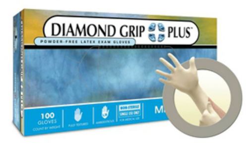 MICROFLEX DIAMOND GRIP PLUS POWDER-FREE LATEX GLOVES-10 BOXES OF 100 GLOVES EACH