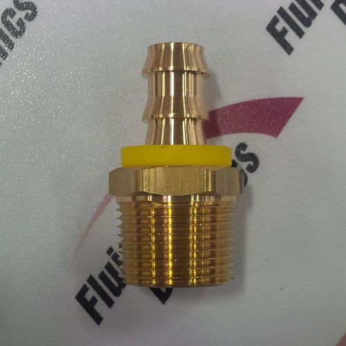 Push Lock Hose Brass Fitting - 8 Hose 1/2 PLH X 1/2 MPT
