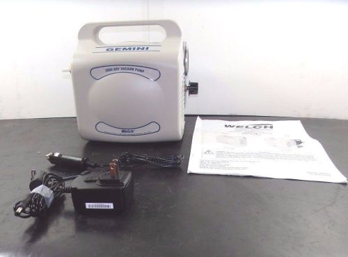 Welch vacuum pump, .008&#034; hp, 12vdc/120v adapter, 60 hz, 2050b-01 |in1| for sale