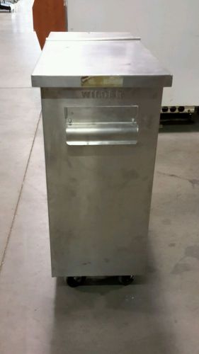 Used Stainless Steel Flour Ingredient Bin With Casters