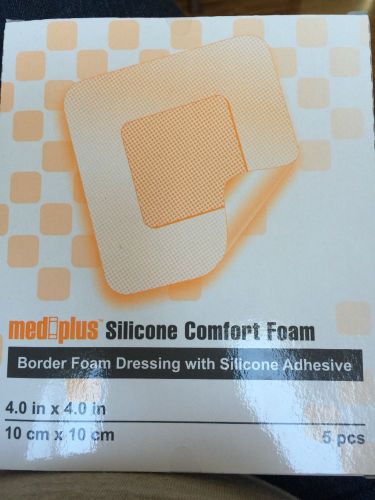 Mediplus silicone comfort foam adhesive border 4&#034; x 4&#034;, pad size 2.5&#034; x 2.5&#034; par for sale
