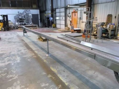4-1/2&#034; x 28 Foot 6 inch Slat Top Conveyor Stainless Steel