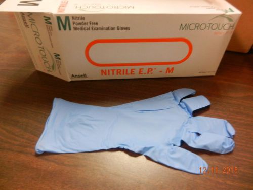 Ansell 6034052 MicroTouch EP Nitrile Exam Glove Powder Free Sz Medium- 100 pcs
