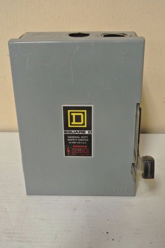 Square D 30 Amp 140 Volt NEMA 1 Fusible Disconnect Switch Cat: D321N
