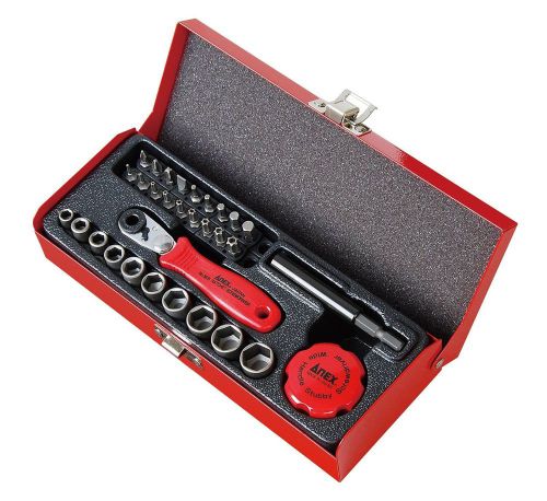 Anex / 28 pcs bit ratchet wrench set / 525-28b / made in japan for sale