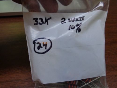 24pcs. 33K Ohm 2 Watt 10%  Carbon Comp resistors Vintage  NOS Ohmite Brand