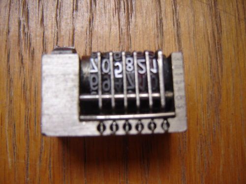 Letterpress Sunum Rex 6 Digit Forward Numbering Machine