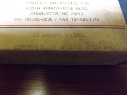 Syntech abrasives diamond grinding wheel 3 x 1/2 x 1/2 for sale