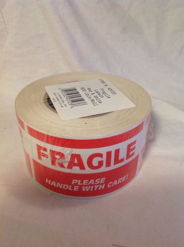 500 Labels 3x5 FRAGILE Handle With Care Shipping Mailing Stickers Made in USA