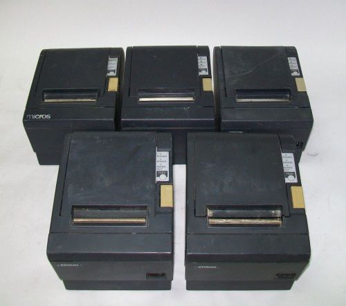 Lot of 5 epson micros tm-t88ii thermal receipt printer (m129b) for sale