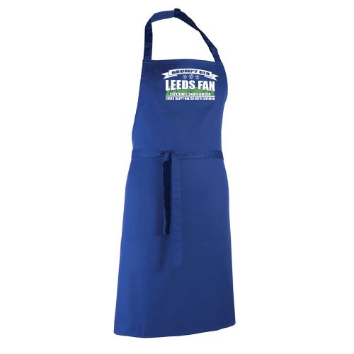 Grumpy Old Leeds Fan Apron Catering Chefwear Football Sports TS356