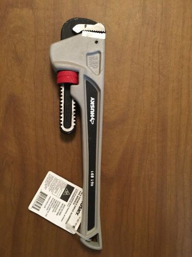 Husky Quality Aluminum Pipe Wrench, 14 in. Heavy Duty Adjustable Plumbing Tool.